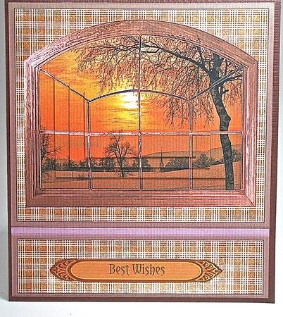 Winter Sunset Through the Window by Elena Pavlova