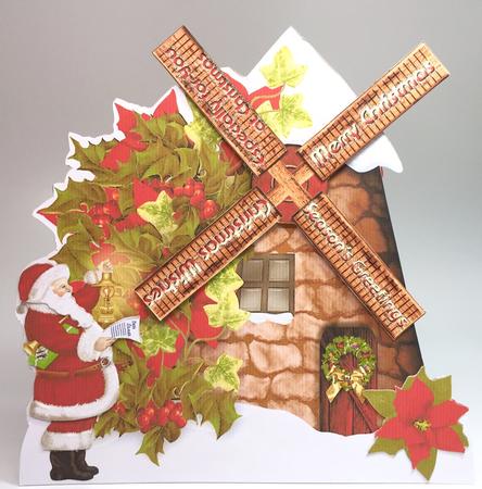 Santa at the Windmill Card Mini Kit by Elena Pavlova