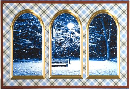 Three Arches - Winter Bench by Elena Pavlova