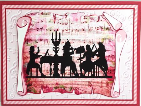 Classical Music Decoupage (pink) by Elena Pavlova