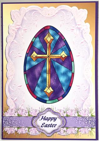 Stained Glass Cross for Easter / First Communion by Elena Pavlova