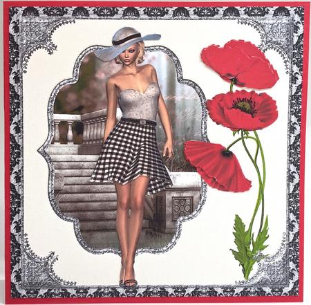 Poppies and Gingham by Elena Pavlova