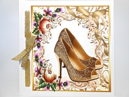 Beautiful Gold Shoe and Flowers  by Elena Pavlova