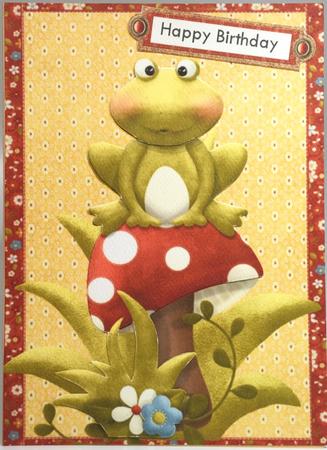 Cute Frog on a Toad Stool by Elena Pavlova