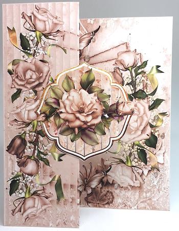 Coffee Cream Rose No Hole Fold Back Mini Kit by Elena Pavlova