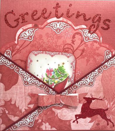 Christmas Sleigh Cross Faux Pocket Cf Mini Kit by Elena Pavlova