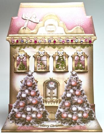 Pink Festive High Christmas House by Elena Pavlova