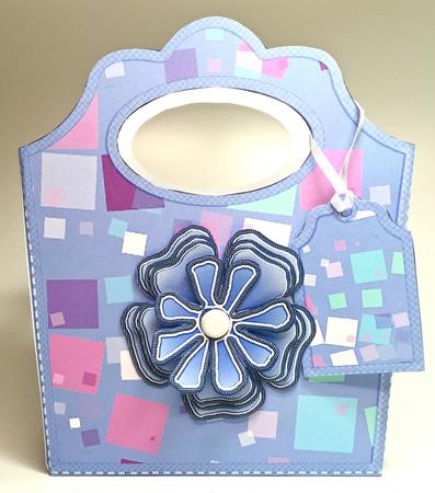 I Love Shoes Tote Bag Blue Confetti Squares by Elena Pavlova