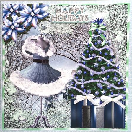 Beautiful Blue Christmas Dress by Elena Pavlova