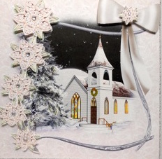 Silent Night 7 x 7 Card Front by Elena Pavlova