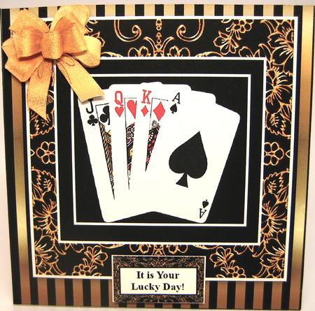 Black Gold for Men - Playing Cards - 8 x 8 Quick Card Front by Elena Pavlova