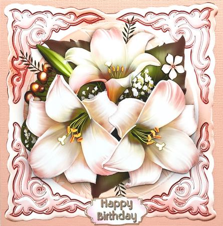 Soft Vintage White Flowers Card by Elena Pavlova