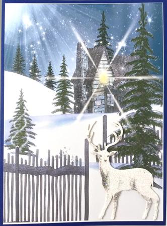 Lovely Snowed Christmas Scene by Elena Pavlova