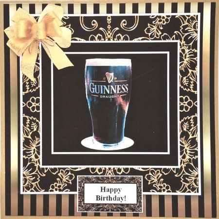 Black Gold for Men - Cheers - 8 x 8 Quick Card Front by Elena Pavlova
