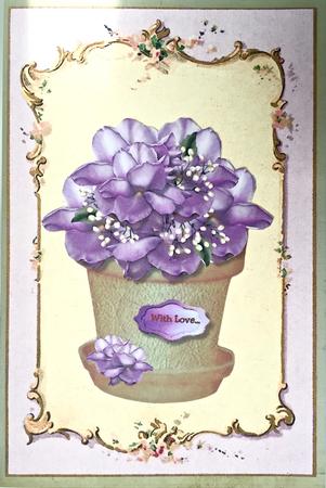 Flowerpot Lilac Rose by Elena Pavlova