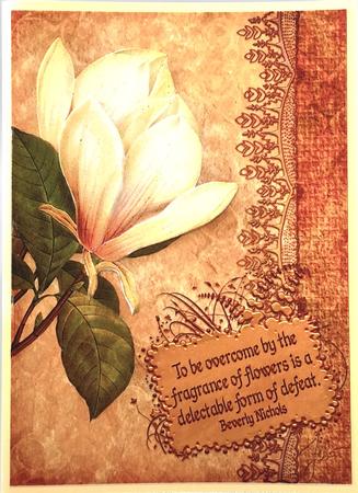 Defeated by Flowers 5x7 Step by Step Card by Elena Pavlova