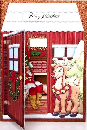 Santa at Home Christmas Behind the Door Open & See by Elena Pavlova