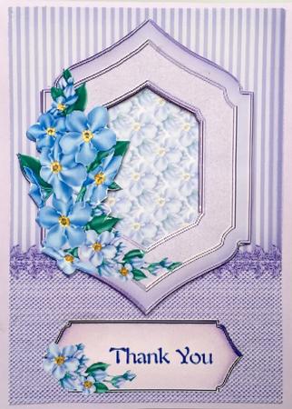 Forget Me Not Lavender Card Topper by Elena Pavlova