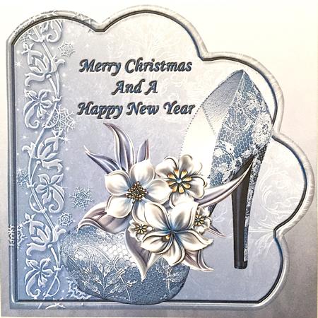Christmas Shoe with Winter Florals by Elena Pavlova
