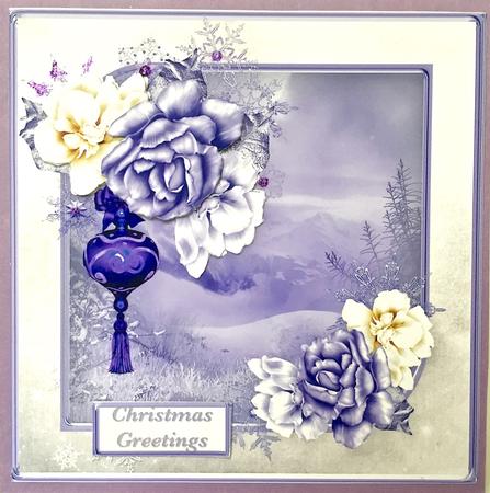 Snow for Christmas Decoupage Card Front by Elena Pavlova
