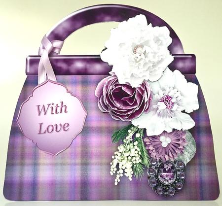 Heather Tweed Handbag Card Mini Kit by Elena Pavlova