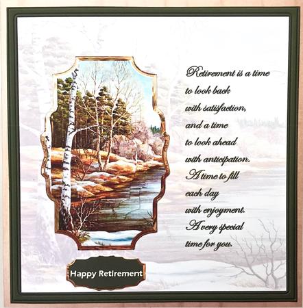 River Banks Card with Topper and Shaped Layers by Elena Pavlova