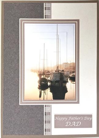 Yachts in the Harbour Card Front by Elena Pavlova