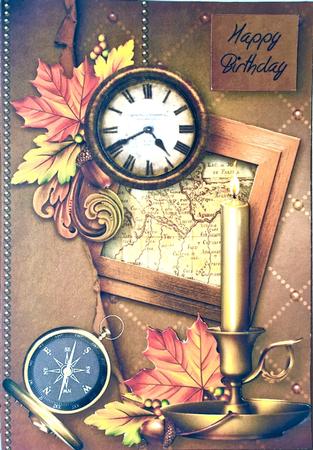 Male - Compass, Watch & Candle by Elena Pavlova