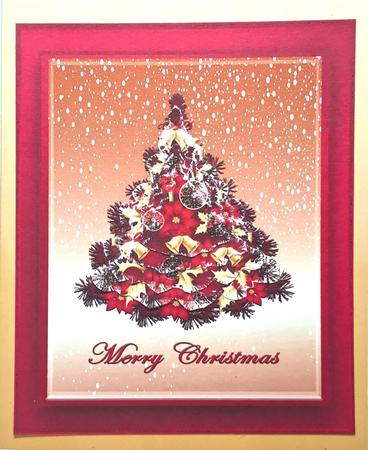Red and Gold Christmas Tree by Elena Pavlova