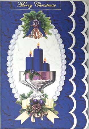 Christmas Candles Blue by Elena Pavlova