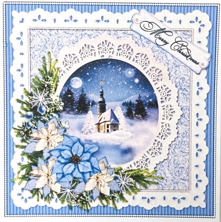 8x8 Ice Blue Christmas by Elena Pavlova