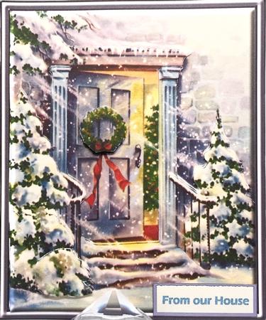 Christmas Door Decoupage by Elena Pavlova