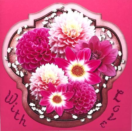 Scallop Topper Delightful Dahlias by Elena Pavlova