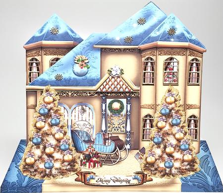 Winter Christmas Family House Card Kit by Elena Pavlova