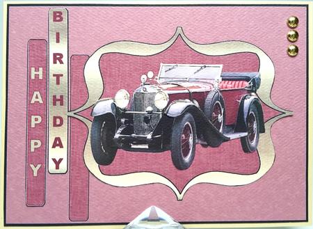 Red Vintage Motor Cardfront by Elena Pavlova