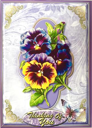 Pansies Quick Card by Elena Pavlova