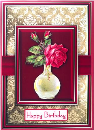 Red Rose Quick Card by Elena Pavlova