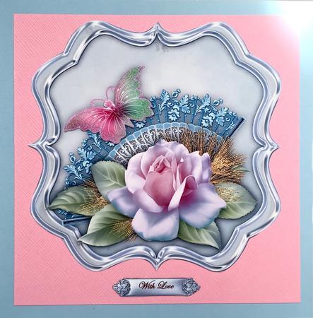 Scallop Topper Roses & Butterflies by Elena Pavlova