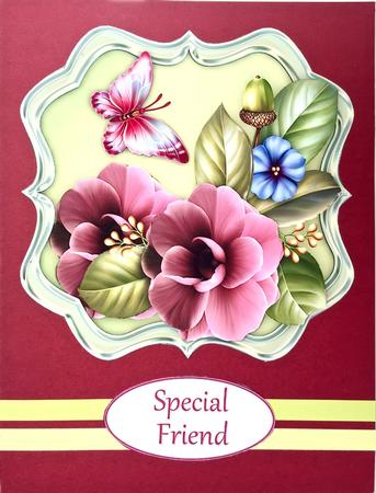 Scallop Topper Camelias & Butterflies by Elena Pavlova