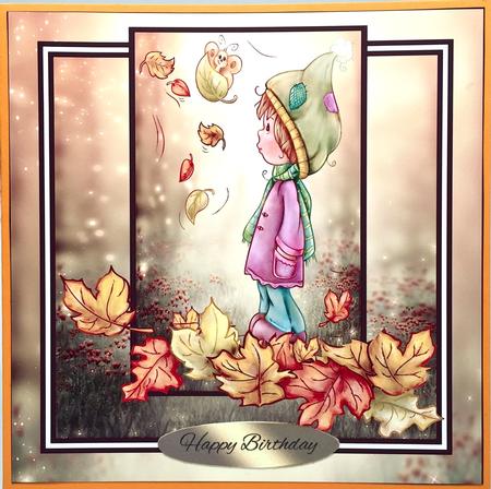 Autumn Leaves Card by Elena Pavlova