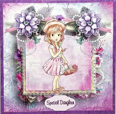 Girl Framed Quick Card by Elena Pavlova