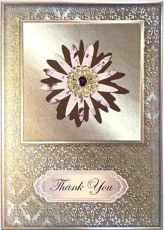 Gold Damask Card Fronts 6 by Elena Pavlova