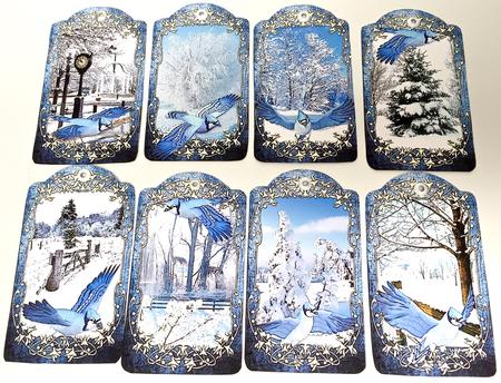 Winter Jay Tags by Elena Pavlova