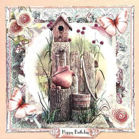 7x7 the Bird House Card Front Kit by Elena Pavlova