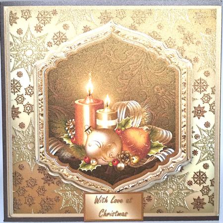 Christmas Candles Shaped Layer Card Front Mini Kit by Elena Pavlova