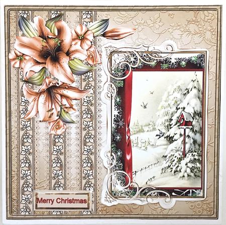 Birds Home for the Winter Card with Decoupage by Elena Pavlova