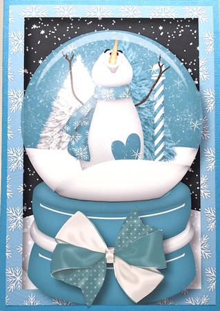 Happy Snowman Snow Globe by Elena Pavlova