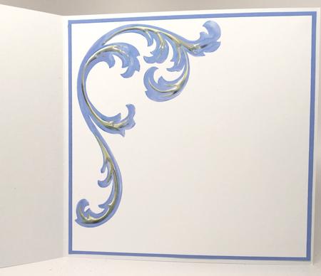 Lilac Corner Blue Insert 8x8 by Elena Pavlova