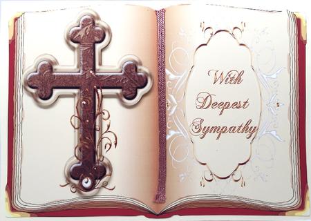 Cross & Bible Sympathy Card by Elena Pavlova