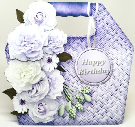 Lilac Cluster Basket Tote Card Mini Kit by Elena Pavlova